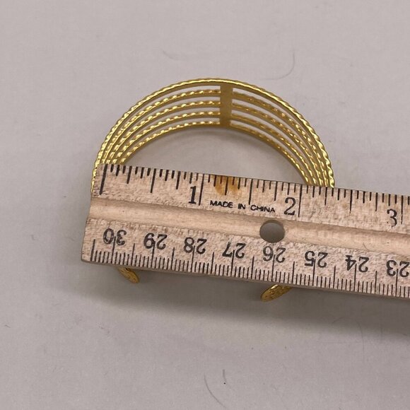 Openwork Cuff Bangle Bracelet Gold Tone Preppy Casual Going Out Evening - Picture 6 of 8